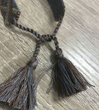 Hot Brand Jewelry 30 Colors Cotton Rope Woven Bracelets Letter Signature Embroidery Bangle For Women Tassel Lace-up Bracelets